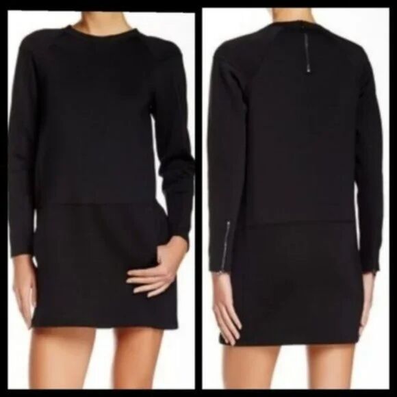 J Brand Black Colleen Long Sleeve Dress Medium EUC - Picture 1 of 6